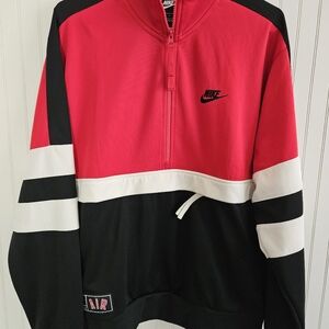 Nike Red and Black Hoodie